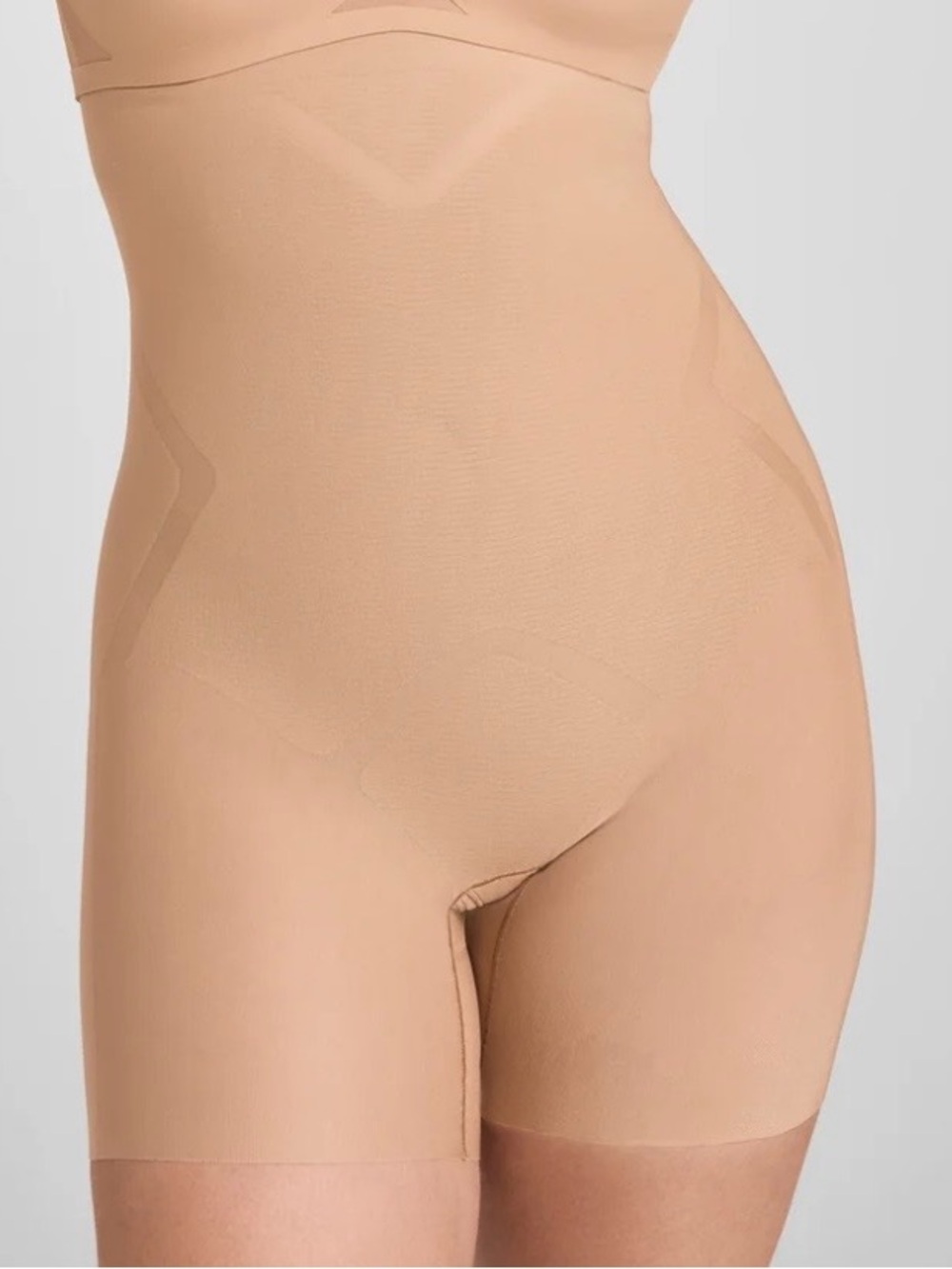 Honeylove MeshSculpt High-Waist Shorts in Nude